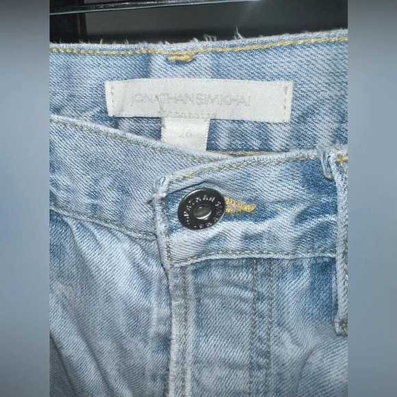 Jonathan Simkhai Paisley Print Distressed Jeans size 26 - Picture 5 of 7